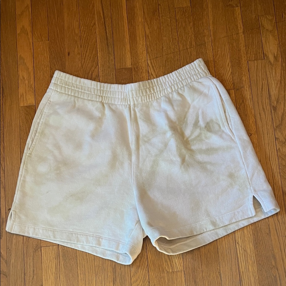 Reformation White Tie Dye Sweat Shorts